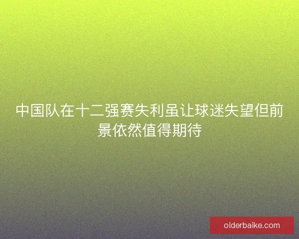 中国队在十二强赛失利虽让球迷失望但前景依然值得期待